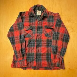 Vintage Mac Campbell Medium Multicolor Plaid Long Sleeve Wool Flannel Shirt